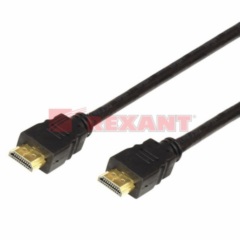 REXANT Шнур HDMI-HDMI gold 3М с фильтрами (17-6205)