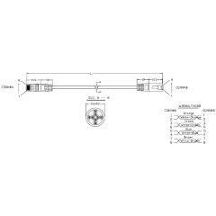 Hyperline PC-LPM-UTP-RJ45-RJ45-C5e-0.5M-LSZH-WH