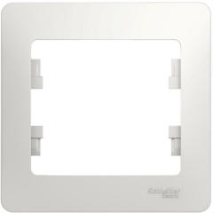 Рамка декоративная для электроустановочных устройств Рамка 1-м Glossa бел. SchE GSL000101