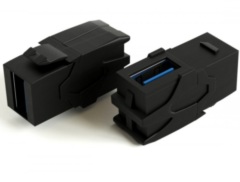 Розетки, модули, рамки Hyperline KJ1-USB-VA3-BK