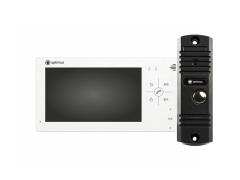 Комплекты видеодомофона Комплект видеодомофона Optimus VM-7.0 (w)+ DS-700L (черный)