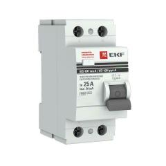 Устройство защитного отключения (УЗО) Выключатель дифференциального тока (УЗО) 2п 25А 30мА тип A ВД-100 (электромех.) PROxima EKF elcb-2-25-30-em-a-pro