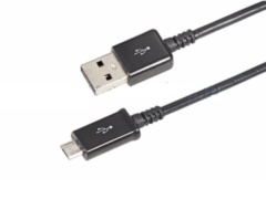 REXANT USB кабель microUSB длинный штекер 1М черный (18-4268)