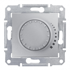 Выключатели, переключатели и диммеры Schneider Electric SE Sedna Алюминий Светорегулятор поворотно-нажимной 60-500Вт,для л/н и г/л с обмот.трансформатором (SE SDN2200560)