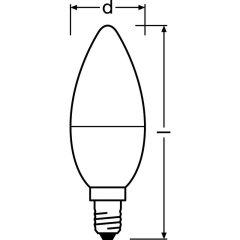 Лампа светодиодная LED Value LVCLB60 7SW/865 230В E14 10х1 RU OSRAM 4058075579033