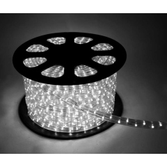 Освещение иллюминационное Шнур светодиодный Дюралайт свечение с динамикой 3W 220В 3.4Вт/м d13мм (уп.100м) IP44 бел. Космос KOC-DL-3W13-W