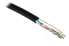 Кабели Ethernet Hyperline FUTP4-C5E-S24-2SW-OUT-PE-BK-500 (FTP4-C5E-SOLID-2SW-OUTDOOR-40-500) (500 м)