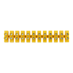 Клеммная винтовая колодка KВ-4 1,5-4, ток 3 A, полипропилен желтый REXANT (10 шт./уп.) (07-5004-3)