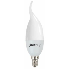 Лампа светодиодная PLED-SP CA37 9Вт свеча на ветру 3000К тепл. бел. E14 820лм 175-265В JazzWay 2859518A