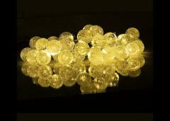 Освещение иллюминационное Светильник светодиодный садовый SLR-G05-30Y гирлянда шарики желт. на солнечн. батарее ФАZА 5033368